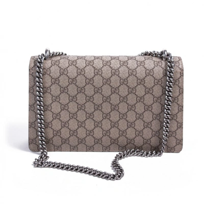 Pre-owned Gucci Dionysus Leather Handbag In Grey