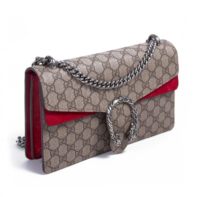 Pre-owned Gucci Dionysus Leather Handbag In Grey