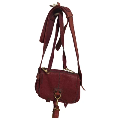 Pre-owned Chloé Leather Handbag In Burgundy