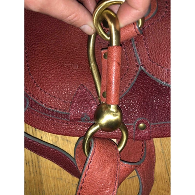 Pre-owned Chloé Leather Handbag In Burgundy