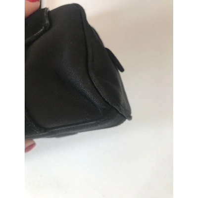 Pre-owned Versace Cloth Handbag In Black