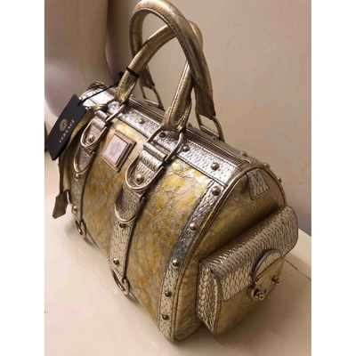 Pre-owned Versace Gold Leather Handbag