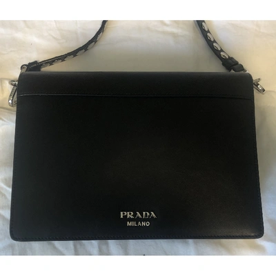 Pre-owned Prada Elektra Leather Handbag In Black