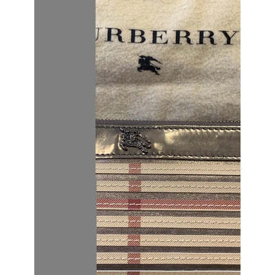 Pre-owned Burberry Cloth Clutch Bag In Beige