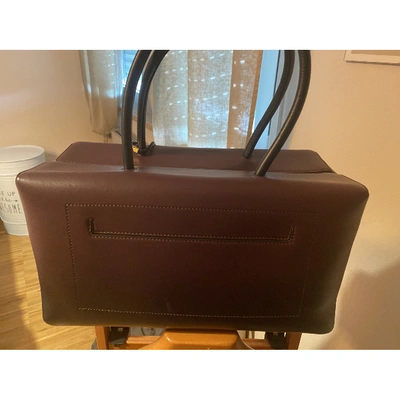 Pre-owned Tom Ford Leather Handbag In Burgundy