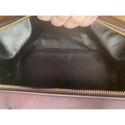 Pre-owned Tom Ford Leather Handbag In Burgundy