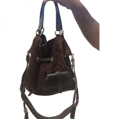 Pre-owned Lancel 1er Flirt Handbag In Brown