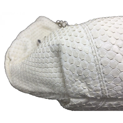 Pre-owned Chanel White Python Handbag