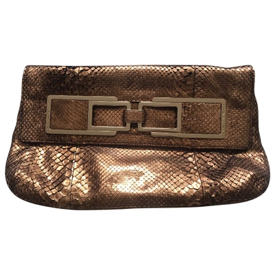 Pre-owned Anya Hindmarch Gold Python Handbag