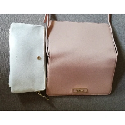 Pre-owned Donna Karan Leather Crossbody Bag In Pink