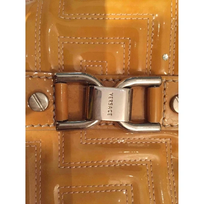 Pre-owned Versace Yellow Leather Handbag