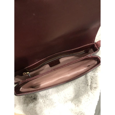 Pre-owned Gucci Arli Burgundy Leather Handbag