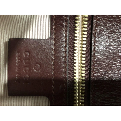 Pre-owned Gucci Arli Burgundy Leather Handbag