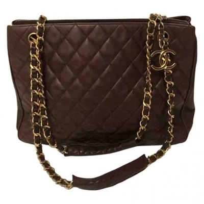 Pre-owned Chanel Leather Handbag In Brown