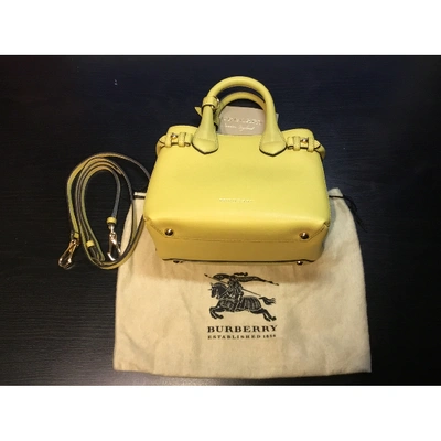 Pre-owned Burberry Yellow Leather Handbags