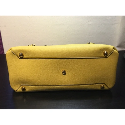 Pre-owned Burberry Yellow Leather Handbags