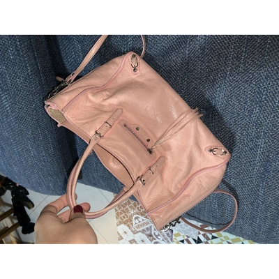 Pre-owned Balenciaga Papier Leather Handbag In Pink