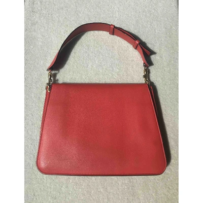 Pre-owned Jw Anderson Pierce Red Leather Handbag