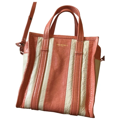 Pre-owned Balenciaga Bazar Bag Pink Leather Handbag