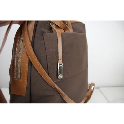 Pre-owned Carven Leather Backpack In Brown