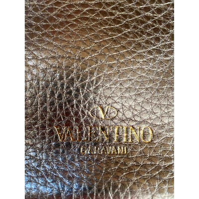Pre-owned Valentino Garavani Rockstud Metallic Leather Backpack