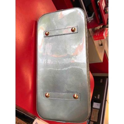Pre-owned Louis Vuitton Alma Blue Patent Leather Handbag