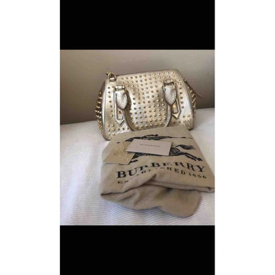 Pre-owned Burberry Leather Bag In Gold