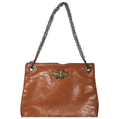 Pre-owned Sous Les Pavés Orange Leather Handbag