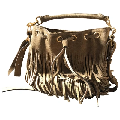 Pre-owned Saint Laurent Camel Suede Handbag