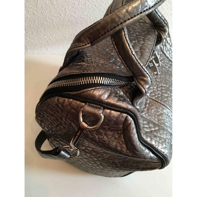 Pre-owned Alexander Wang Rockie Leather Crossbody Bag In Metallic