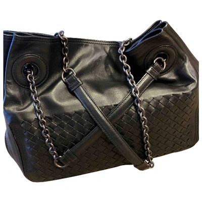 Pre-owned Bottega Veneta Leather Handbag In Black