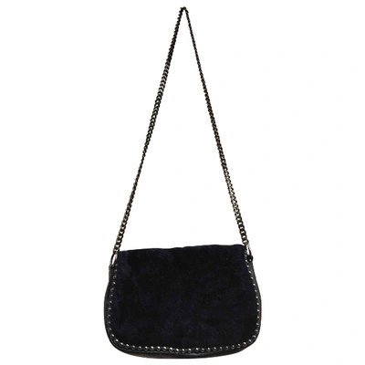 Pre-owned Pinko Black Fur Handbag