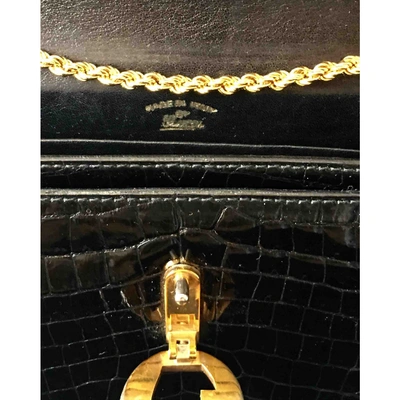 Pre-owned Gucci Black Crocodile Handbag