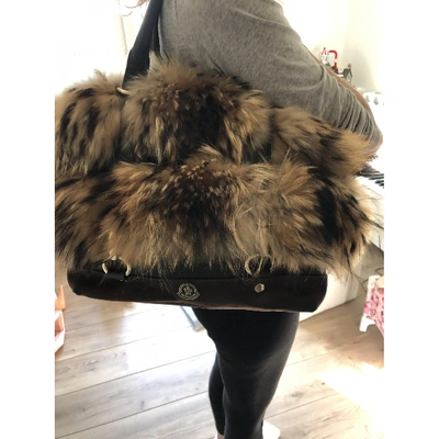 Pre-owned Moncler Brown Fur Handbag