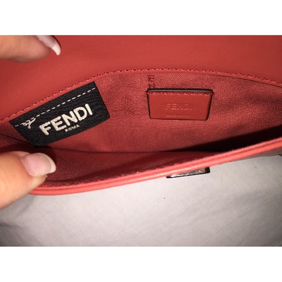 Pre-owned Fendi Demi Jour  Red Leather Handbag