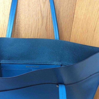 Pre-owned Whistles Leather Tote In Blue