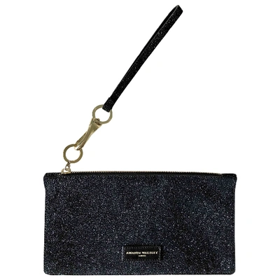 Pre-owned Amanda Wakeley Leather Clutch Bag In Black