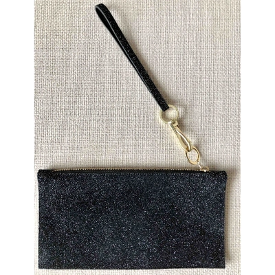 Pre-owned Amanda Wakeley Leather Clutch Bag In Black