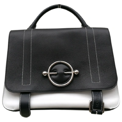 Pre-owned Jw Anderson Disc Leather Handbag In Black