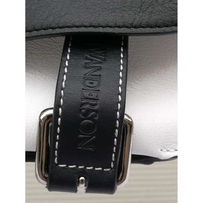 Pre-owned Jw Anderson Disc Leather Handbag In Black