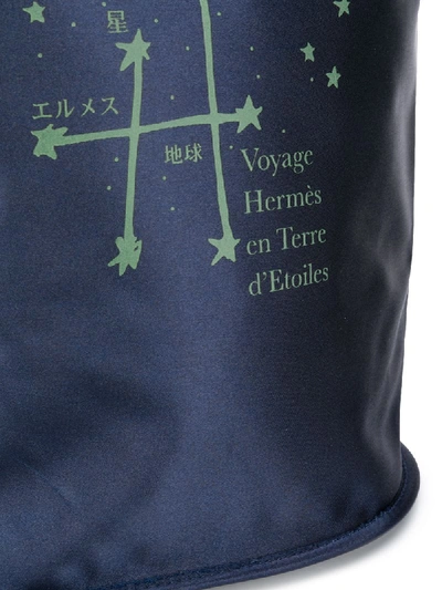 Pre-owned Hermes 2000s  Exhibition Japan Limited "voyage En Terre D'etoiles" Backpack In Blue