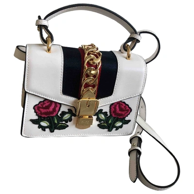 Pre-owned Gucci Sylvie White Leather Handbag