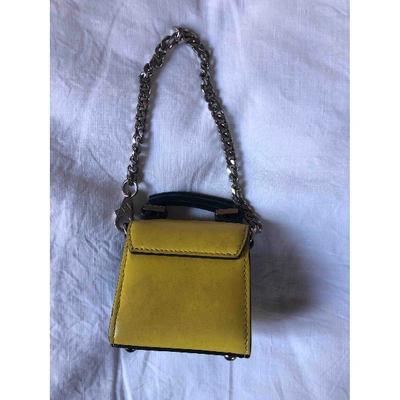 Pre-owned Les Petits Joueurs Leather Handbag In Yellow