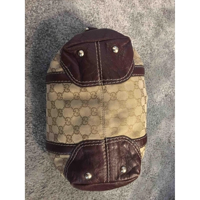 Pre-owned Gucci Cloth Handbag In Beige