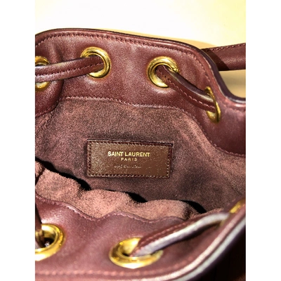 Pre-owned Saint Laurent Emmanuelle Leather Handbag In Burgundy