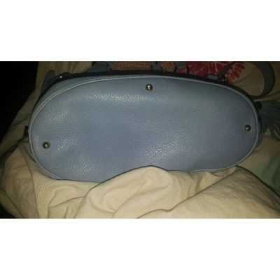 Pre-owned Lancel 1er Flirt Leather Handbag In Blue