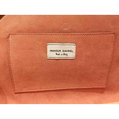 Pre-owned Mansur Gavriel Clutch Bag In Pink