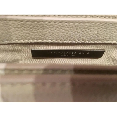 Pre-owned Christopher Kane Leather Handbag In Khaki