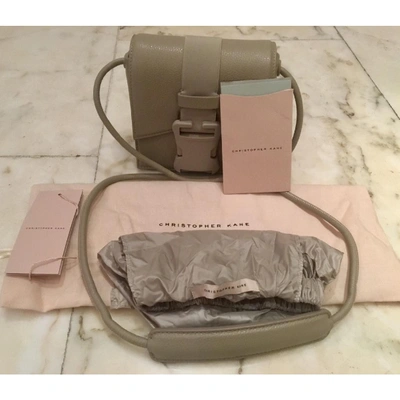 Pre-owned Christopher Kane Leather Handbag In Khaki