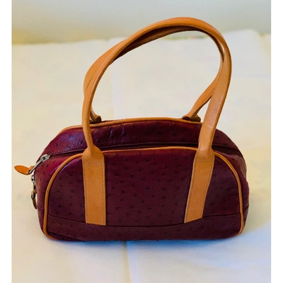 Pre-owned Il Bisonte Burgundy Leather Handbag